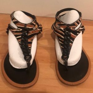 Derek Lam pony hair sandals